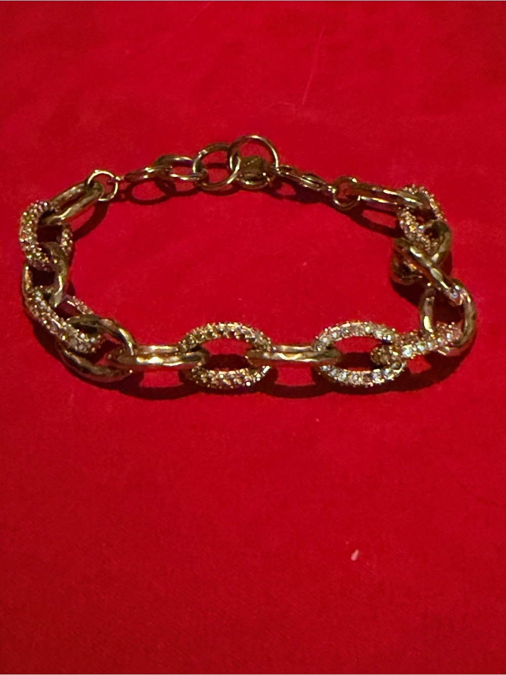 Stella & Dot Gold Pavé Link Bracelet